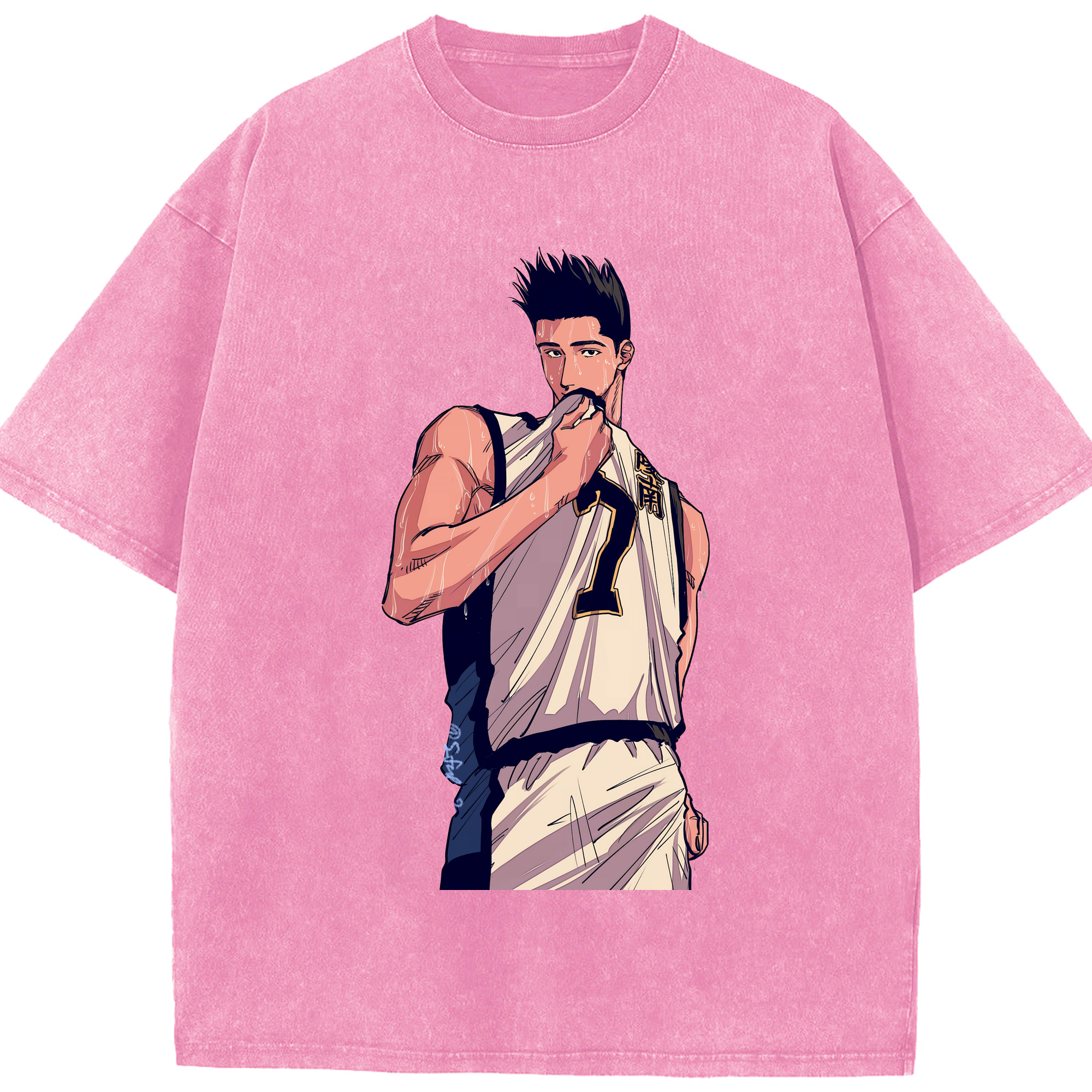 （画像用） SLAM DUNK／スラムダンク 綿100% ヴィンテージ風 半袖Tシャツ（フロントプリント）